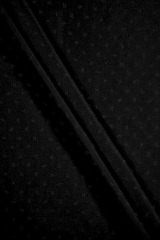 Schwarze Viskose-Kleinmuster