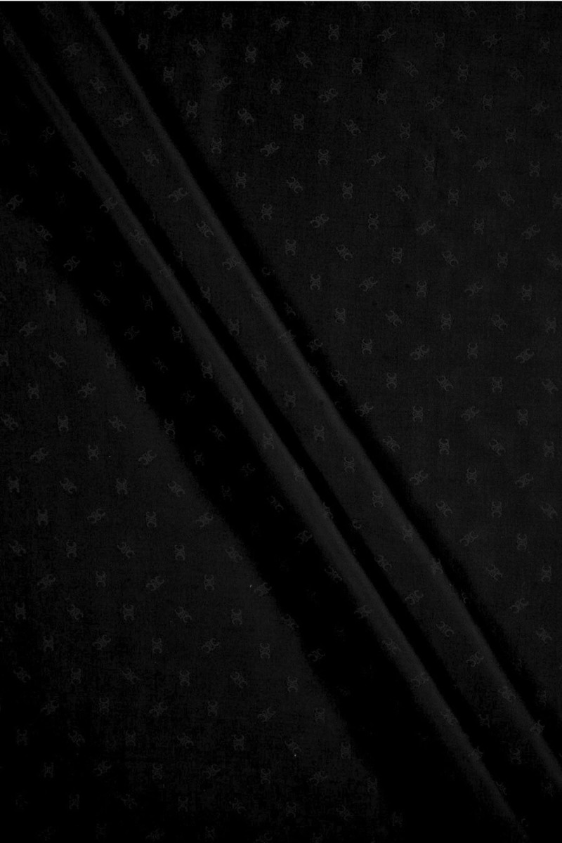 Schwarze Viskose-Kleinmuster