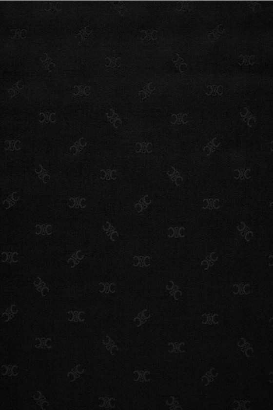 Schwarze Viskose-Kleinmuster