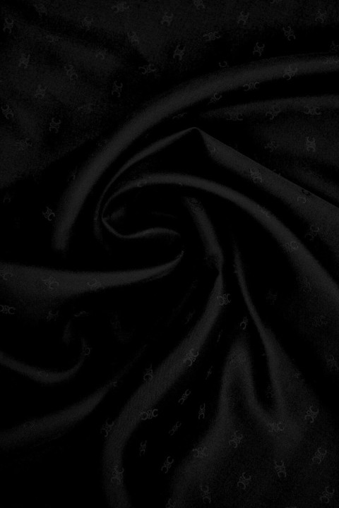 Black viscose small patterns