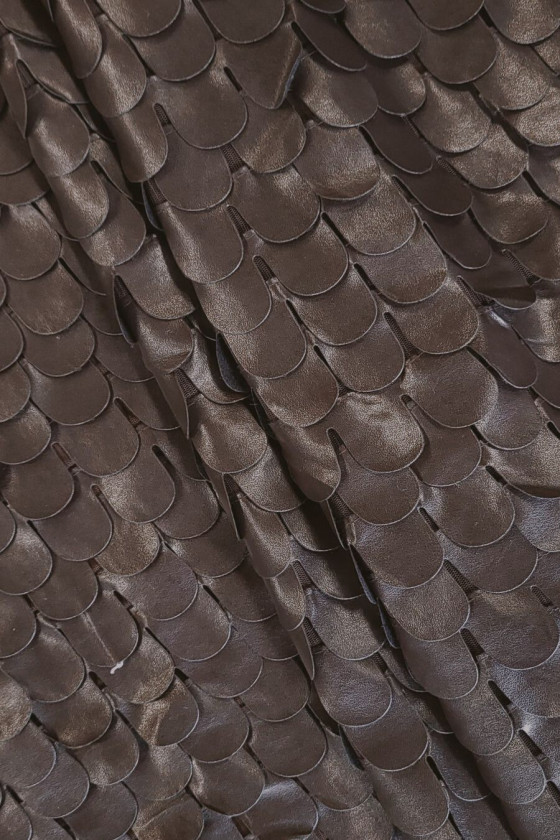 Enveloppe brune en cuir écologique