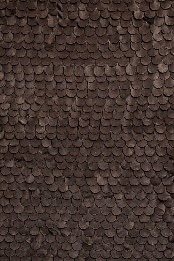 Guscio marrone in pelle ecologica