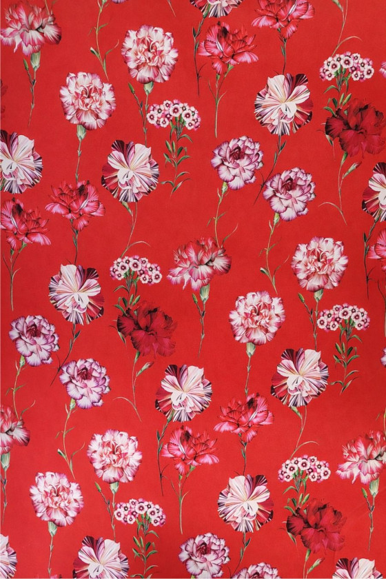 Red silk satin with cloves