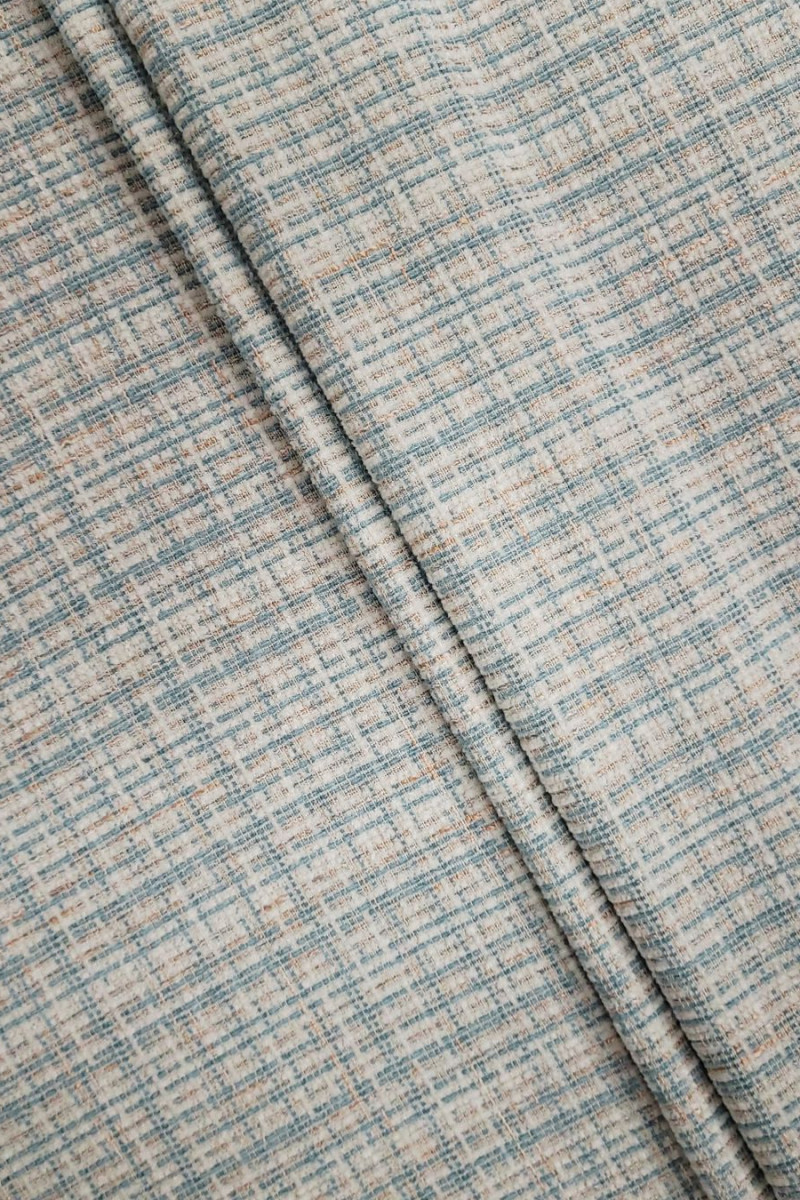 Chanel-ähnlicher Stoff weiß-türkis