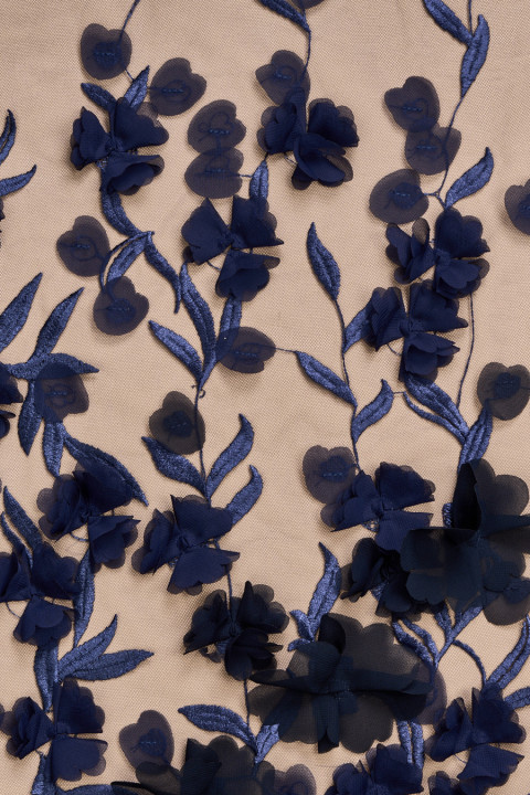Tissu de soirée 3D bleu marine