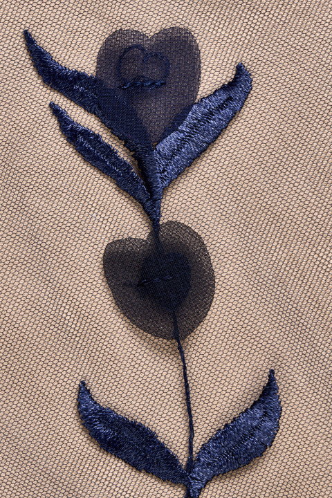 Tissu de soirée 3D bleu marine