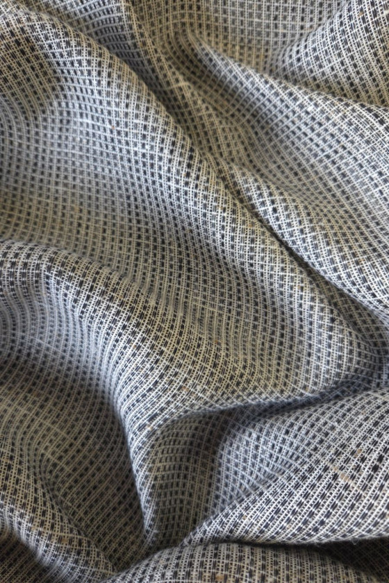 Tkanina typu chanel biało-czarna