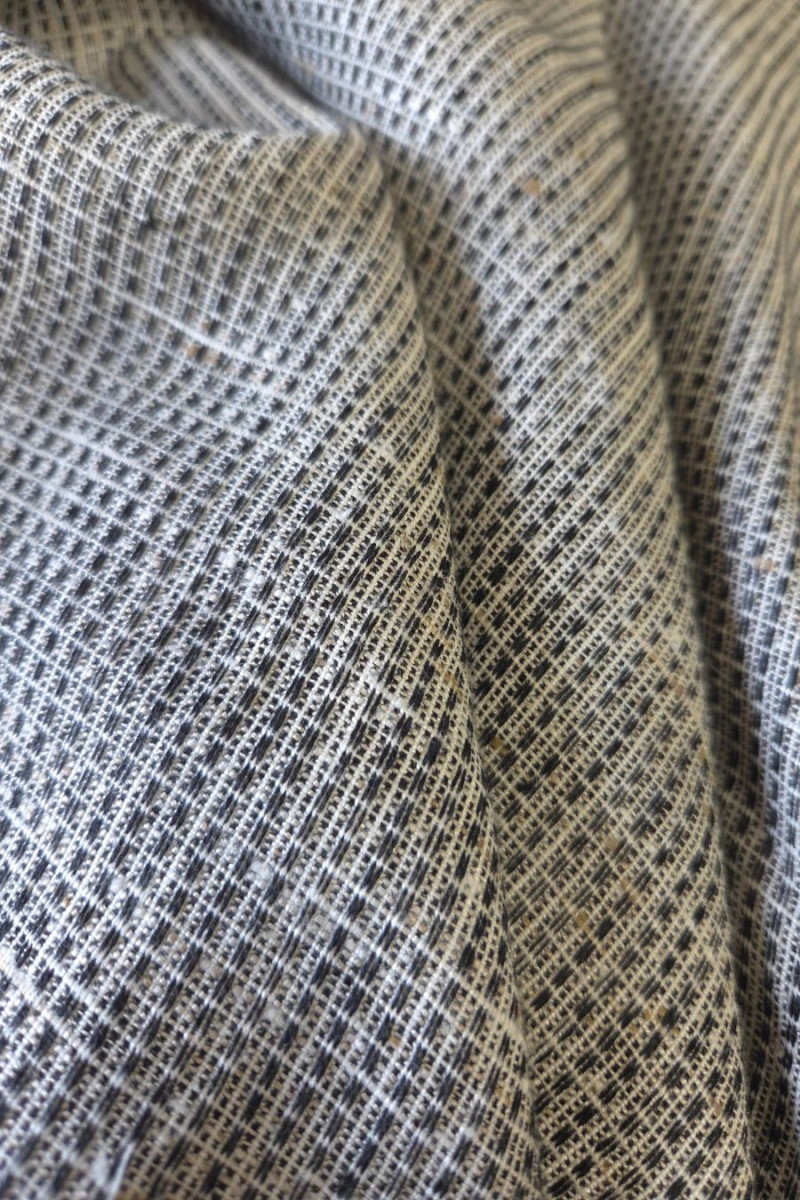 Tkanina typu chanel biało-czarna