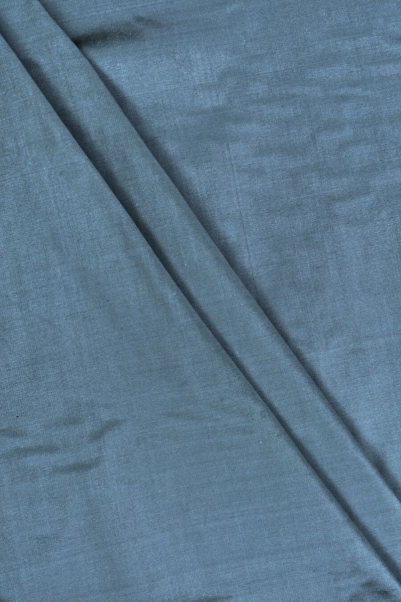Szantung taftowy jedwabny jeansowy