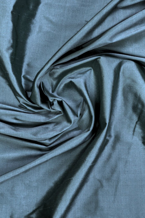 Szantung taftowy jedwabny jeansowy