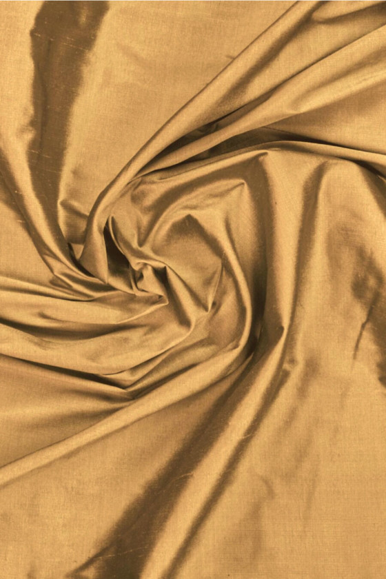 Szantung taftowy jedwabny złoty beż