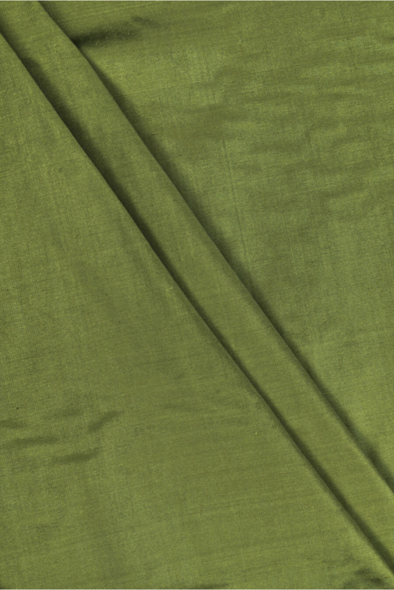 Szantung taftowy jedwabny zielony