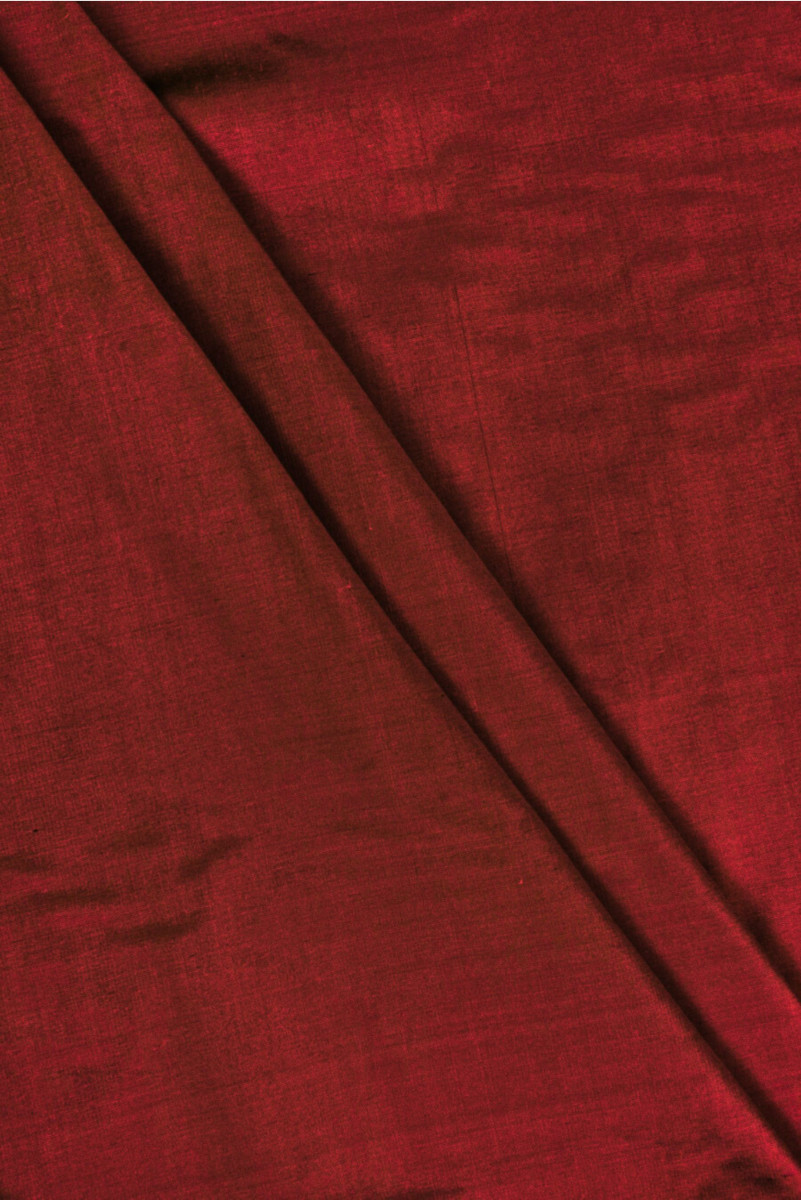 Szantung taftowy jedwabny bordowy