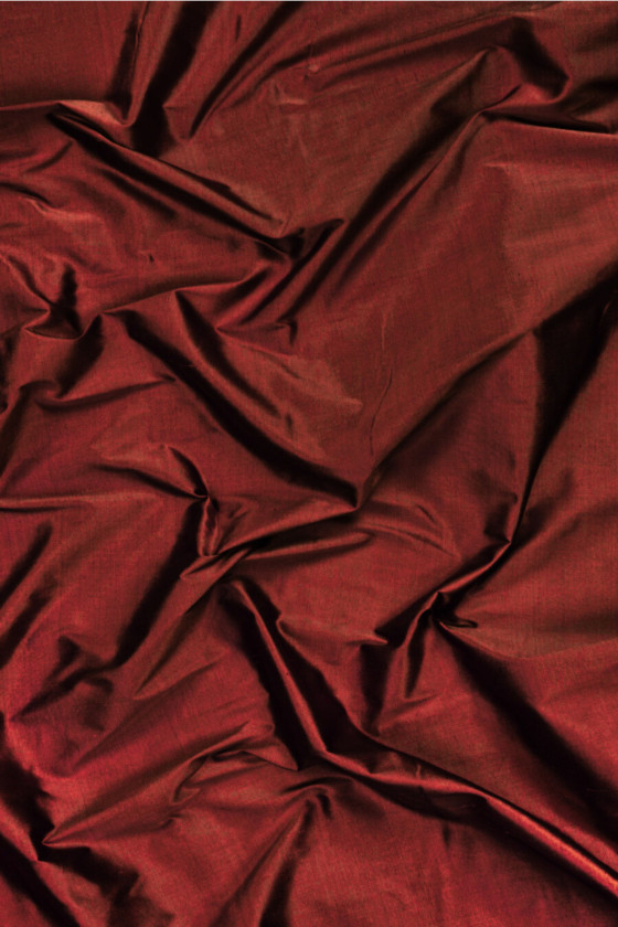 Szantung taftowy jedwabny bordowy