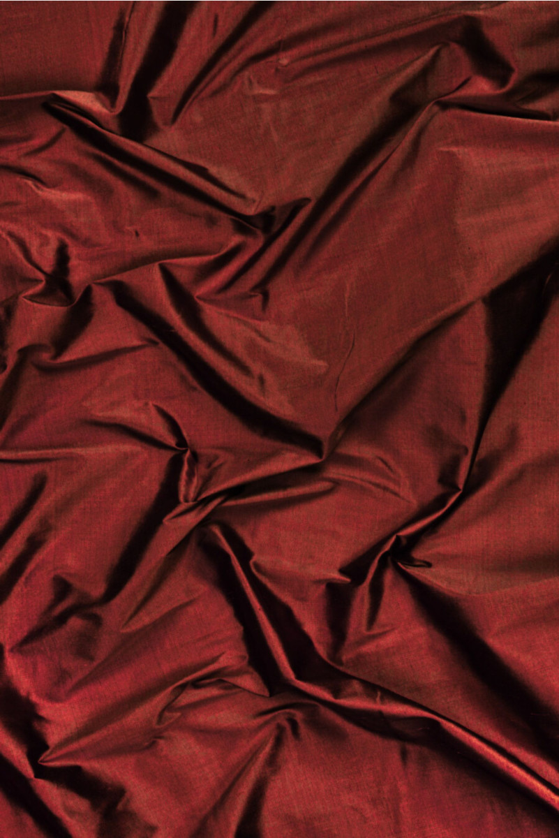 Szantung taftowy jedwabny bordowy