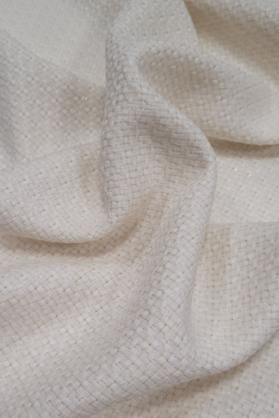 Tkanina typu chanel śmietanowa