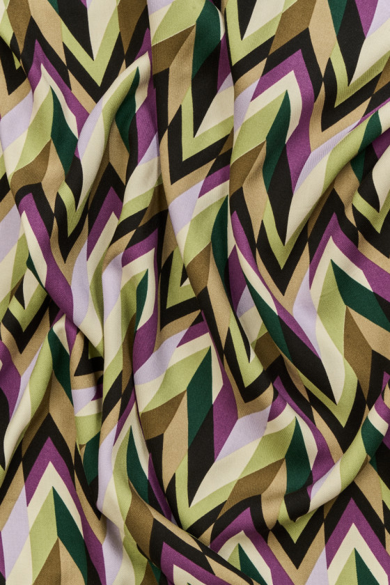 Wiskoza w kolorową jodełkę KUPON 130 cm