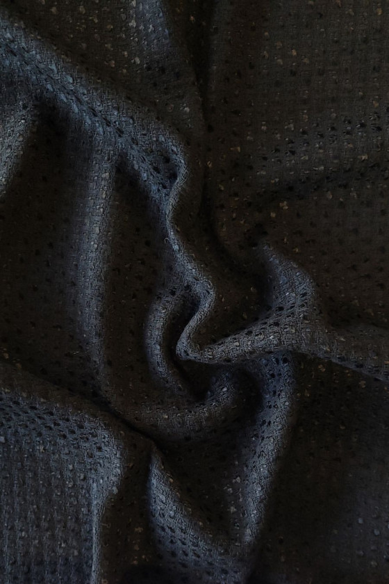 Tkanina typu chanel czarna gładka