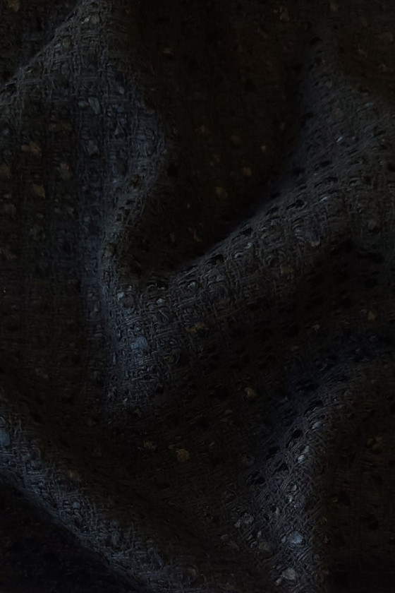 Tkanina typu chanel czarna gładka