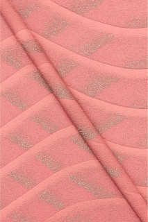 Jacquard roze met zilvervlekken KUPON 120 cm