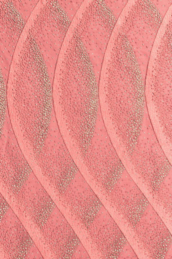 Żakard różowy nakrapiany srebrem KUPON 120 cm