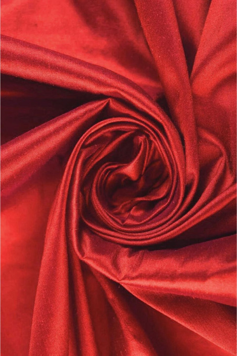 Sidenliknande shantung-taft röd