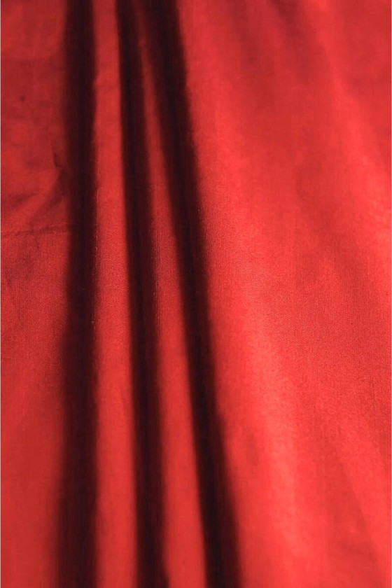 Szantung taftowy jedwabny czerwony