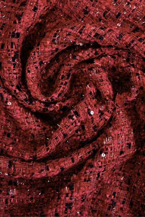 Chanel-stof murstensrød
