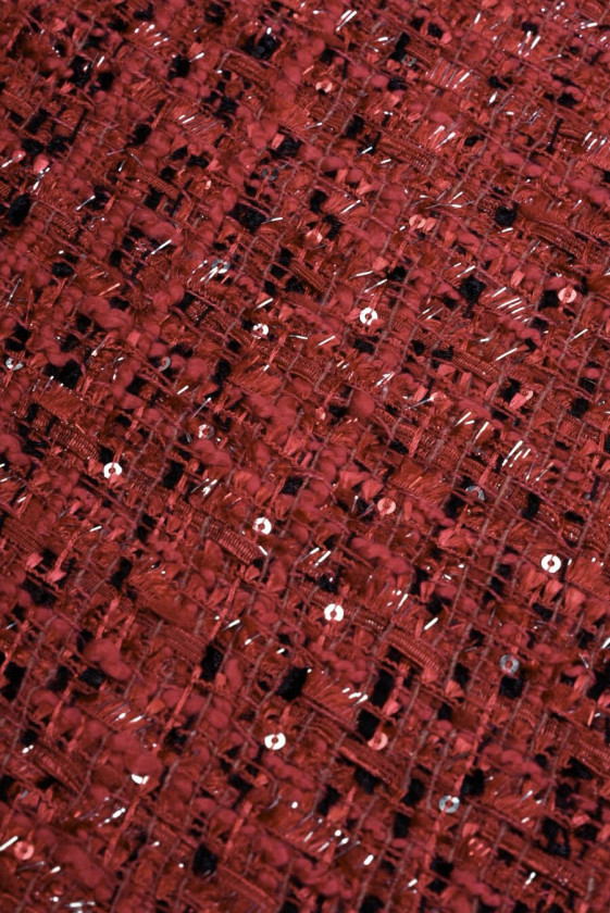 Tkanina typu chanel czerwona ceglana