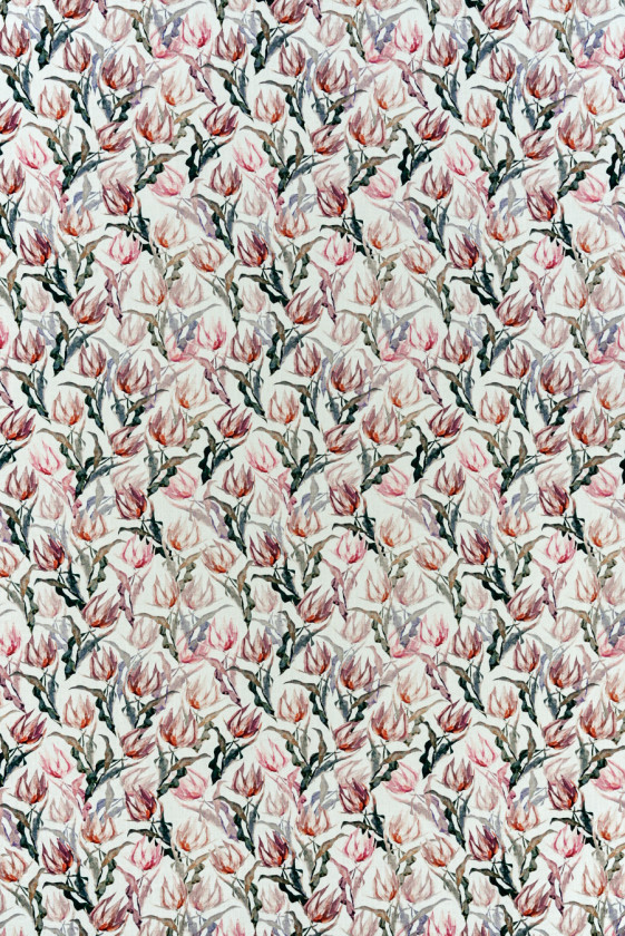 Wiskoza z lnem tulipany