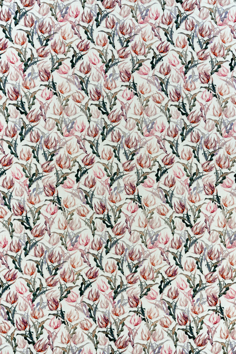 Wiskoza z lnem tulipany