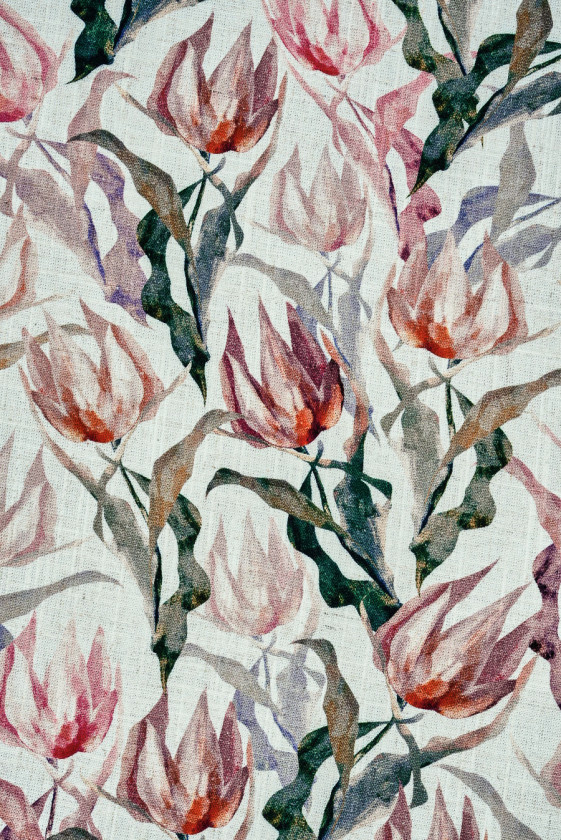 Wiskoza z lnem tulipany