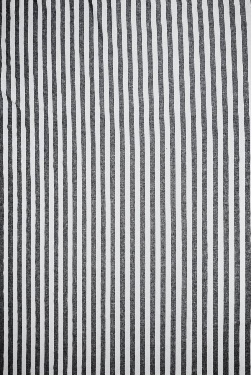Black striped viscose fabric