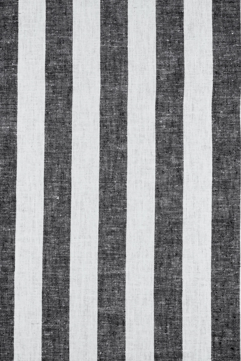 Black striped viscose fabric