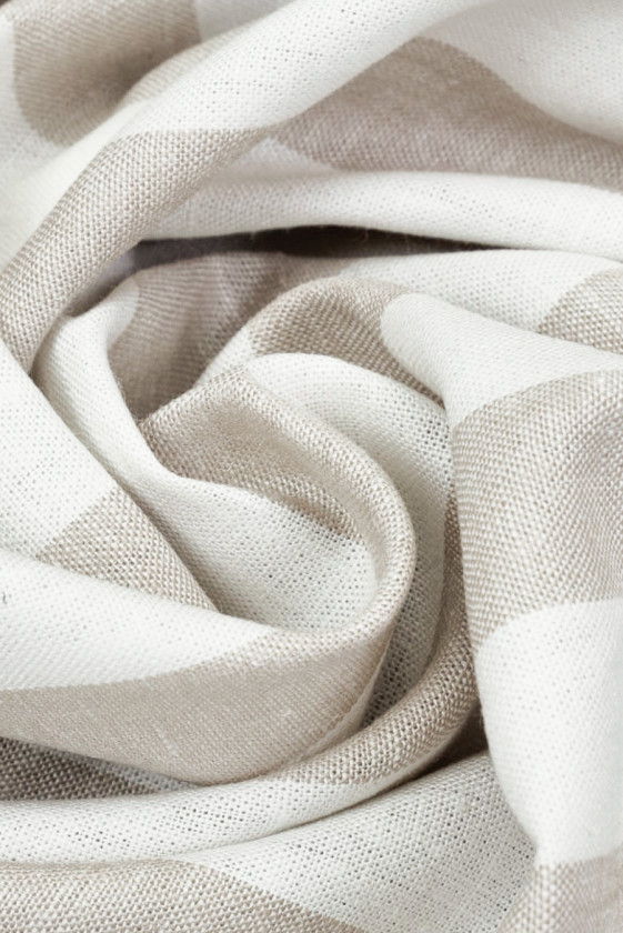 Len z wiskozą w paski beżowe