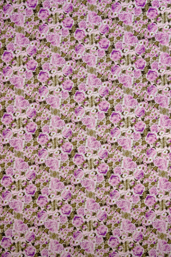 Bomull i lila blommor