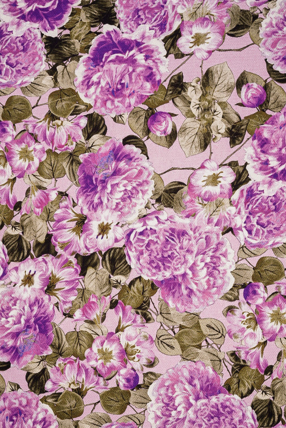 Bawełna w fioletowe kwiaty