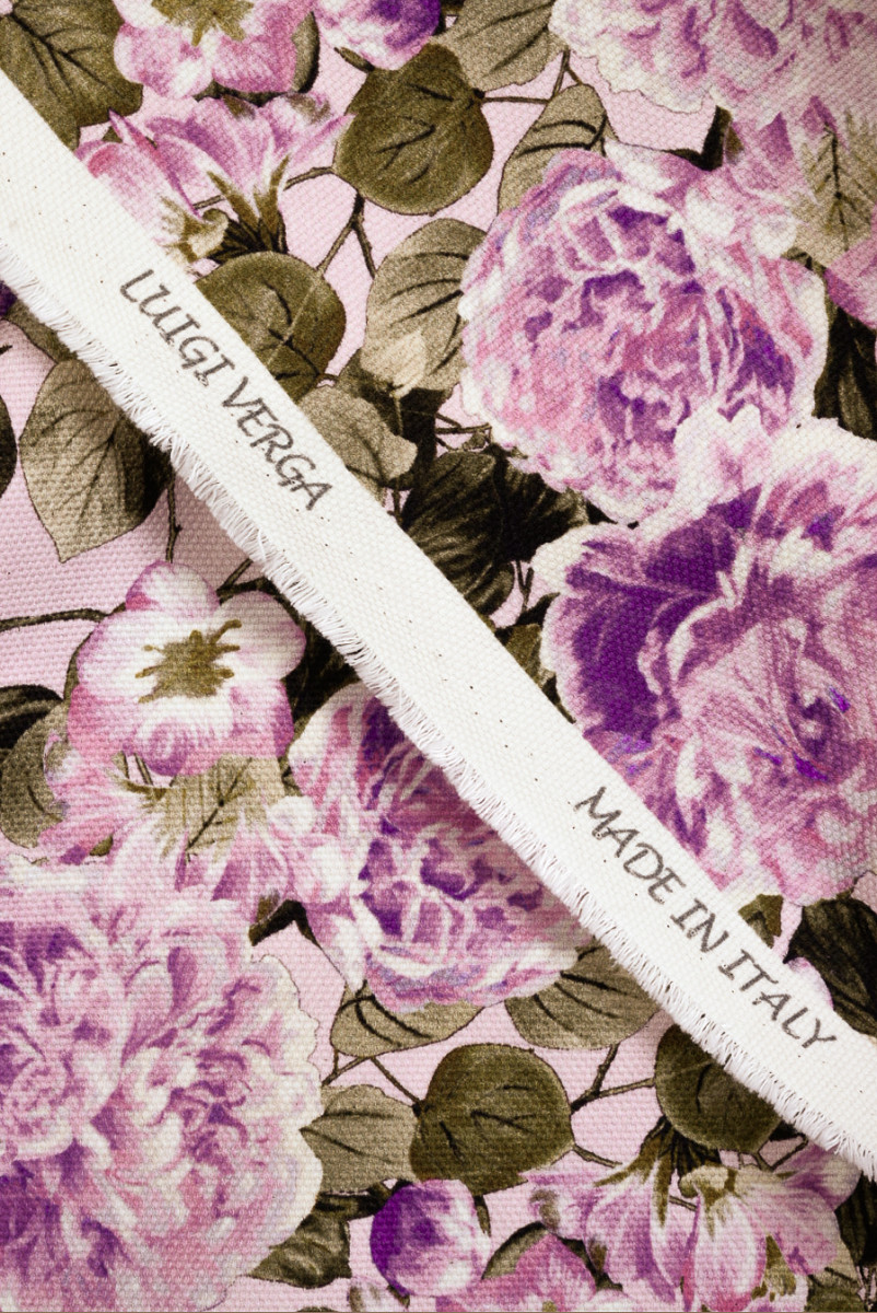 Bawełna w fioletowe kwiaty