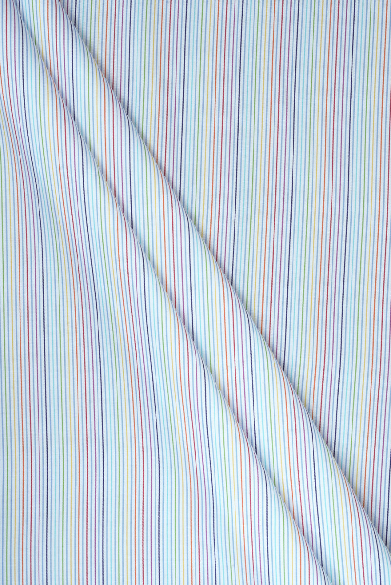 Bawełna koszulowa kolorowe paseczki