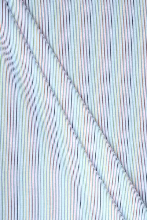 Bavlněná košilovina barevné proužky