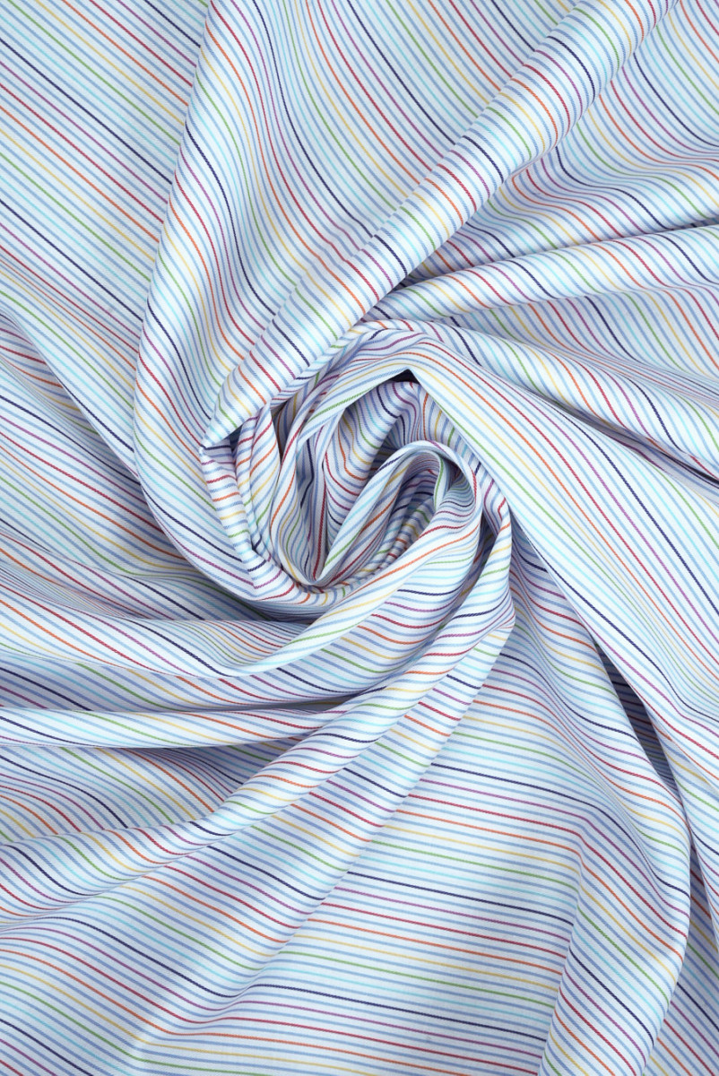 Bawełna koszulowa kolorowe paseczki