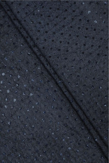 Stof in Chanel-stijl donkerblauw met pailletten