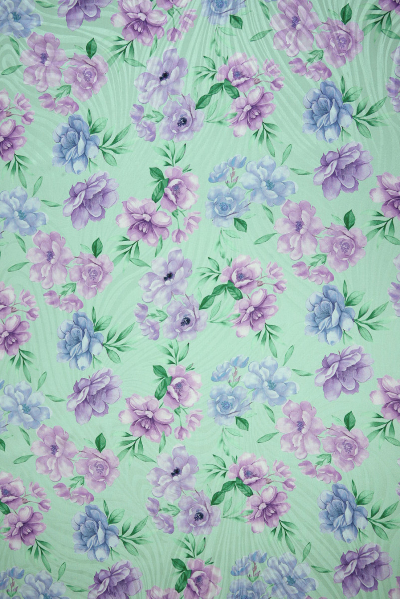 Jacquard-Seide mit Blumenmuster
