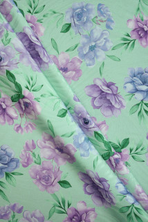 Mătase jacquard cu flori