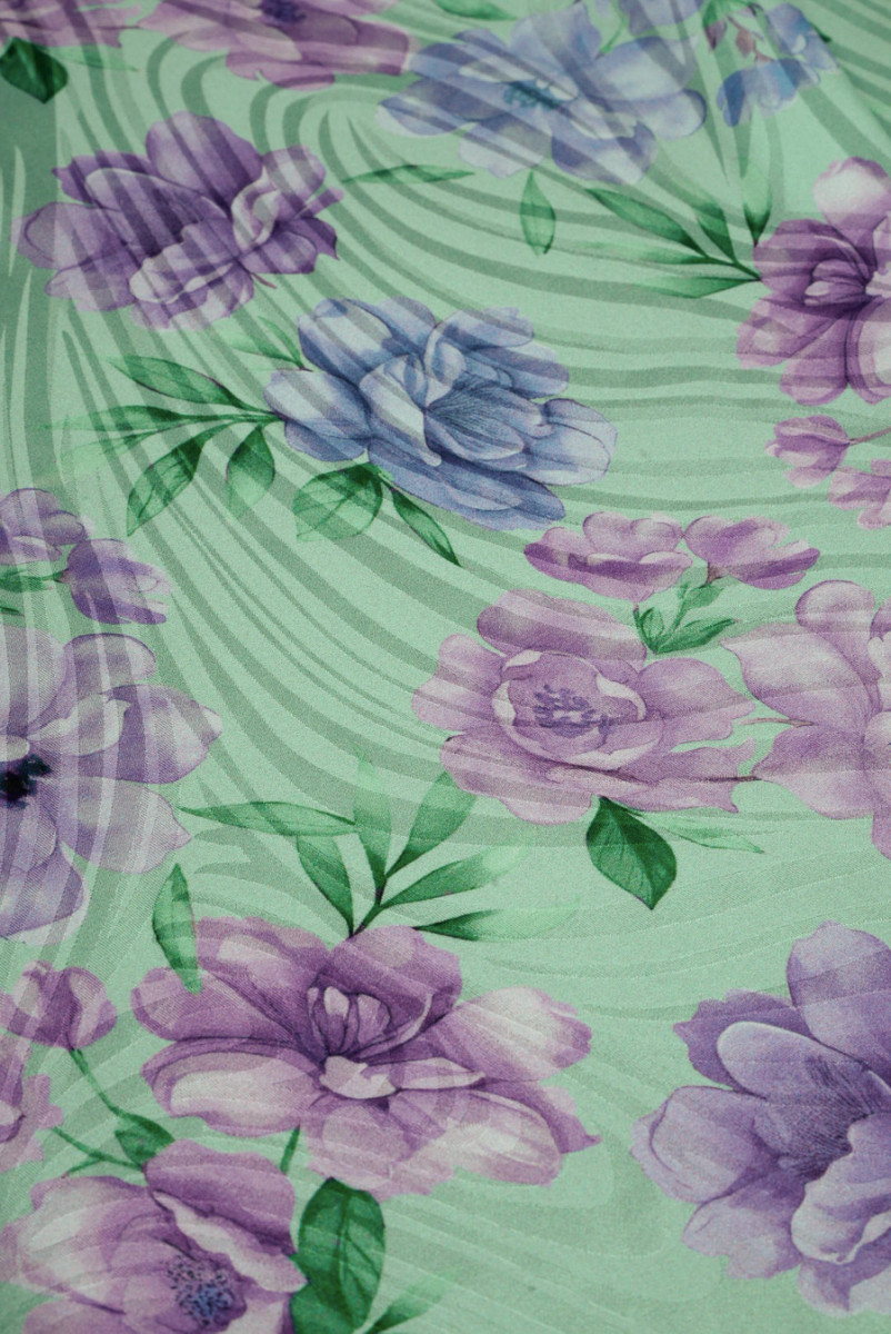 Jedwab żakardowy w kwiaty