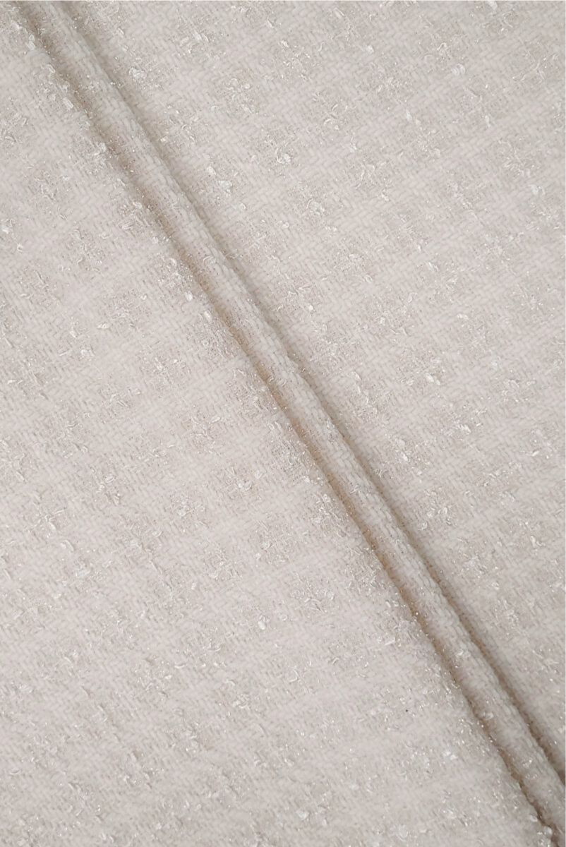 Stoff im Chanel-Stil, perlmuttfarben