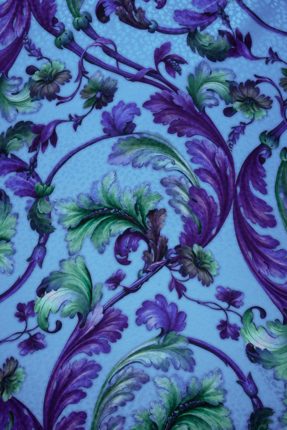 Jedwab żakardowy długie liście