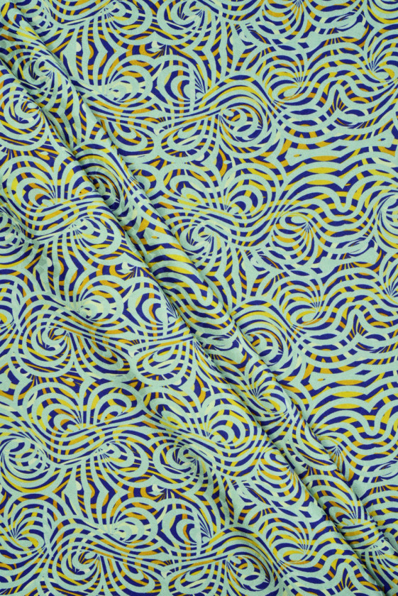 Seda jacquard geométrica