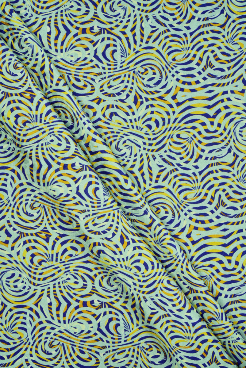 Geometrinis satino žakardas