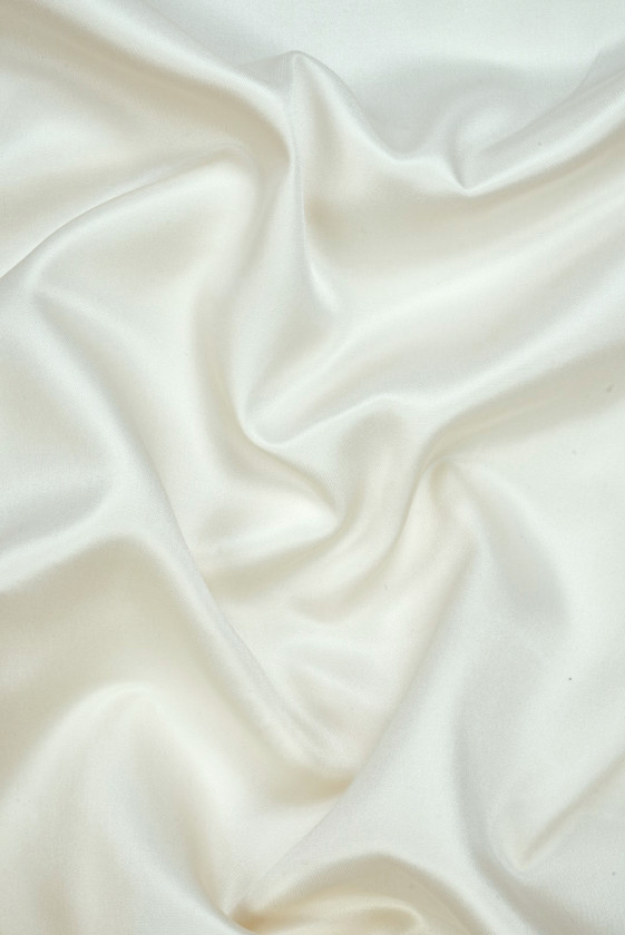 Satyna jedwabno-bawełniana śmietanowa KUPON 130cm